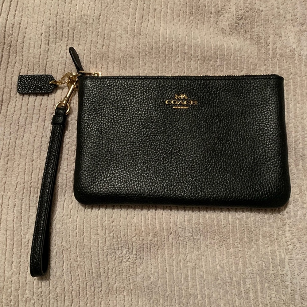 New Black Coach Wristlet